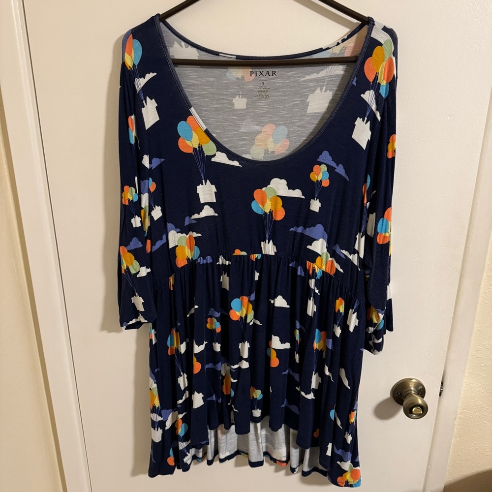 Disney’s Up Women’s Short Sleeve Tunic Babydoll Top Torrid Size 3